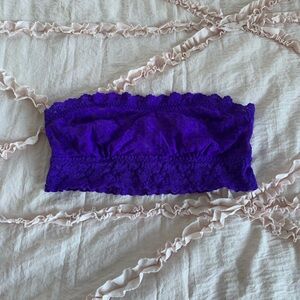 Hanky Panky strap less bra, royal purple color size large